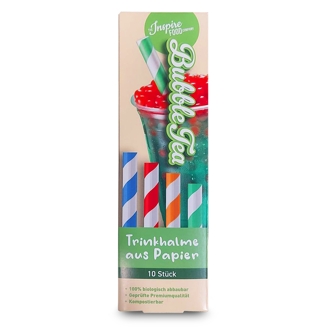 Multicolored Paper straws individually wrapped