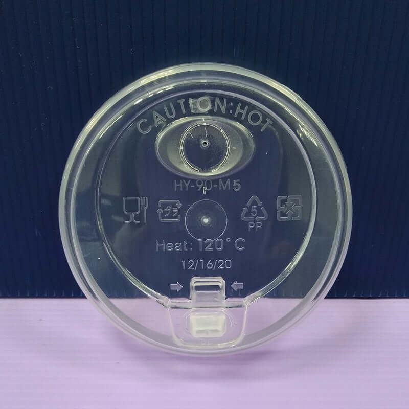 Paper cup lid for Bubble Tea Paper Straws - Transparant